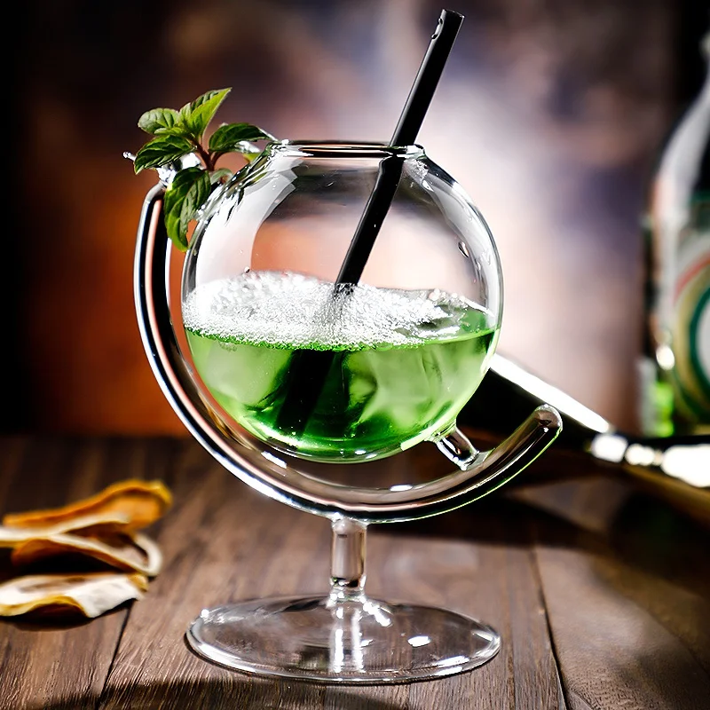 

330ml Creative Globe Design Cocktail Glass Personalized Juice Cold Drink Cup Martini Cup Wine Glasses Home Bar Party Drinkware