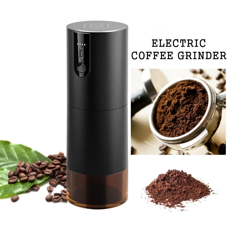 USB Charge Portable Electric Coffee Grinder Stainless Steel Grinding Core Automatic Beans Mill Machine for Home Travel