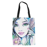 indian bride design print fashion shoulder bag beach school teenager shopping bag high quality storage bolso de mano