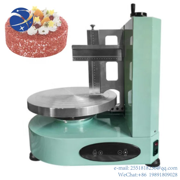

YYHC commercial automatic cake frosting icing coating machine rotary turntables to decorate cakes