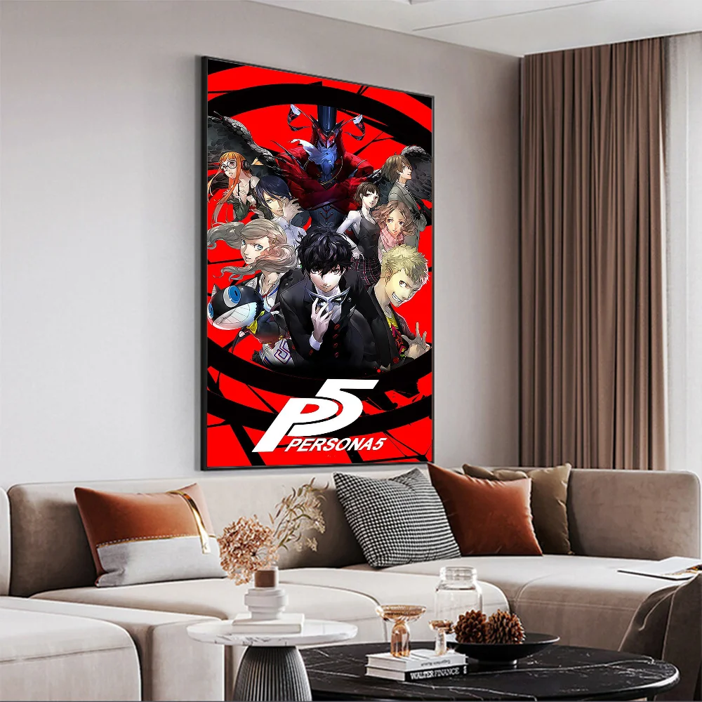 Hot Video Game Persona 5 Gaming Classic Vintage Posters Room Home Bar Cafe Decor Nordic
