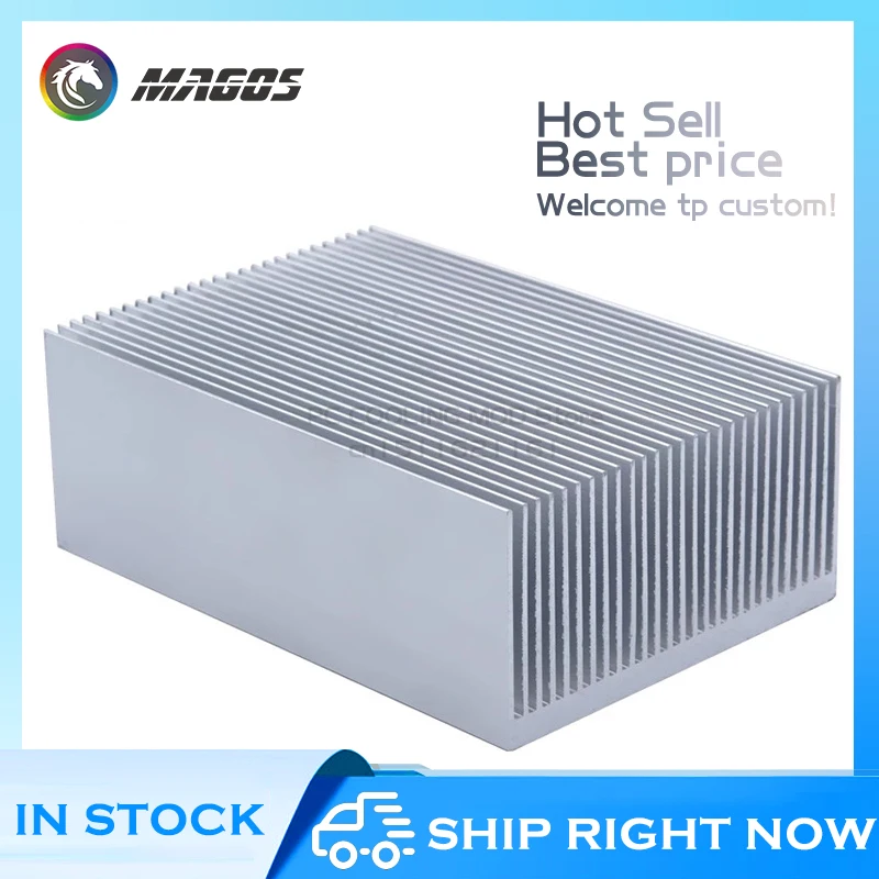 Radiador Eletrônico de Alumínio com Dentes Densos Dissipador de Calor Extrudido Sistema de Refrigeração de Água 100 130 150 200 300x69x36 mm