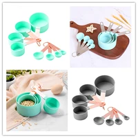 9pcs food grade stainless steel measuring spoon cup set kitchen scale baking accessories coffee bean seasoning flour scale