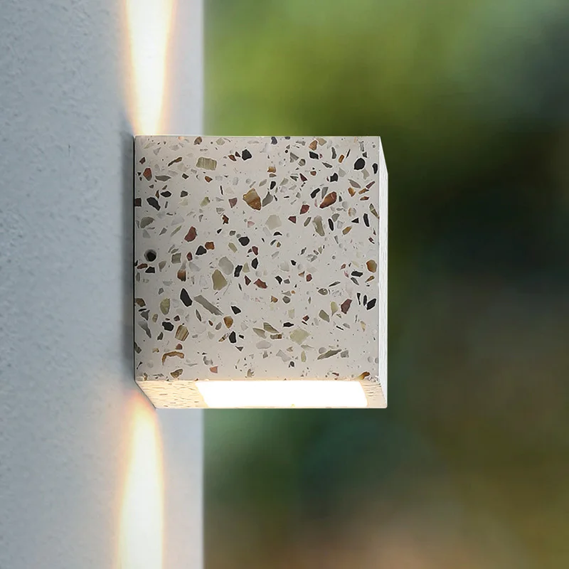 Куб Красочные светодиодные настенные светильники Цементный камень Прикроватные