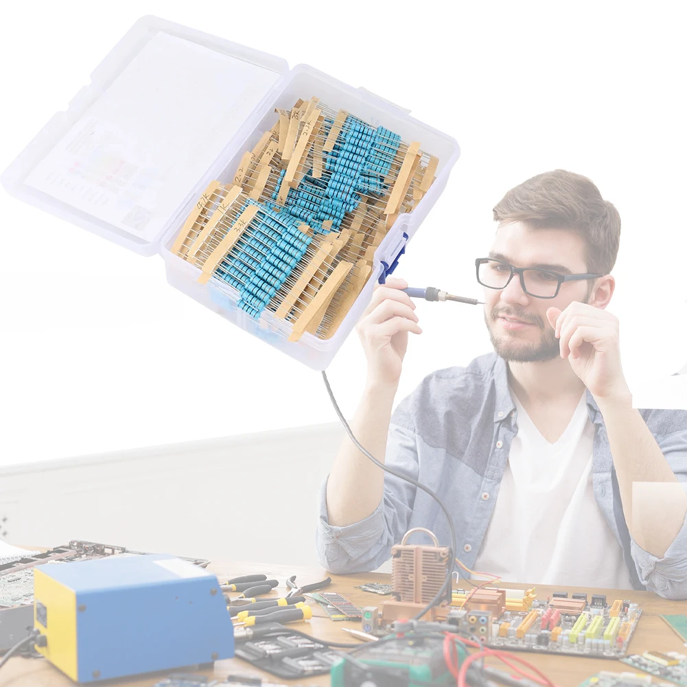 Металлические пластины резисторов Shunmaii 1 комплект 1300 шт. диапазон 1R-3M с коробкой