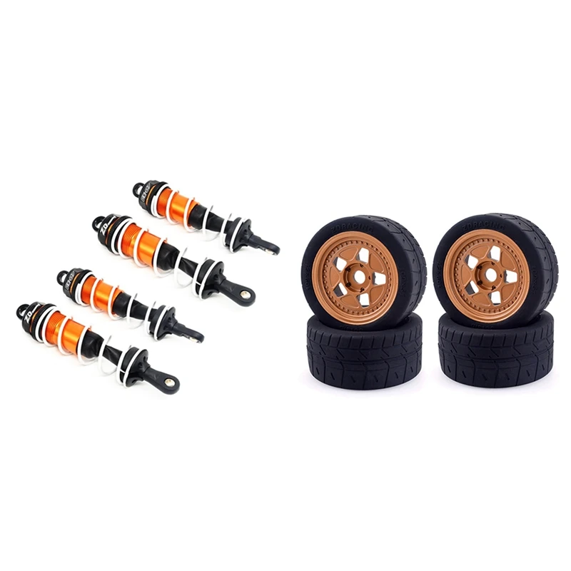 

ZD 4Pcs Metal Shock Absorber 110Mm With Wheel Tires Tyre 17Mm Hex For 1/8 Traxxas X-Maxx Summit ,1/7 ZD Racing EX-07 EX07