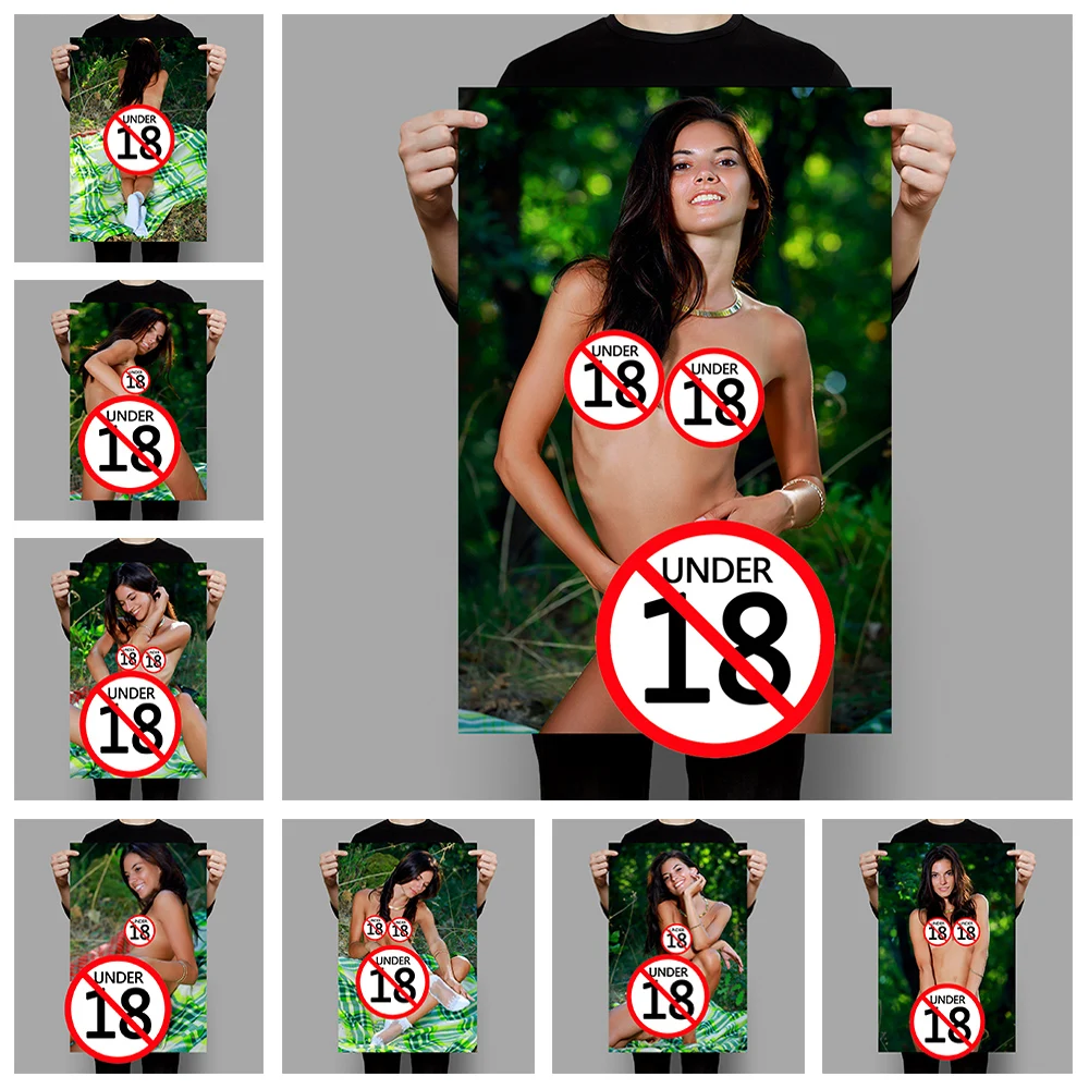 Без цензуры телесная картина сексуальная обнаженная женщина брюнетка красота