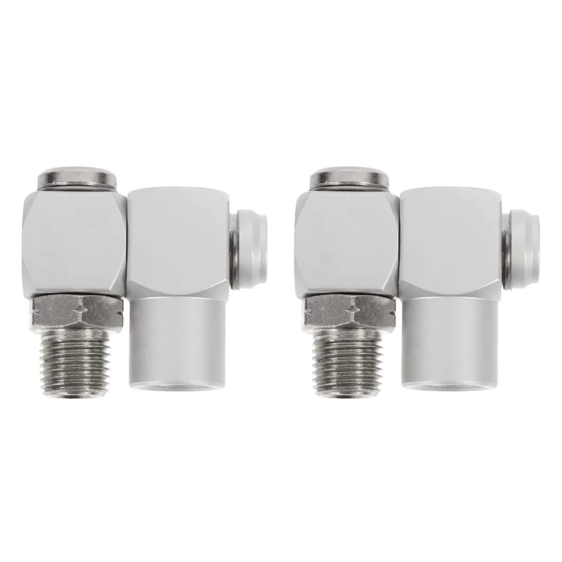 

P82D 2Pcs 1/4In NPT Air-Hose Connector Air Tool Swivel Fitting Swivel Connecting Part