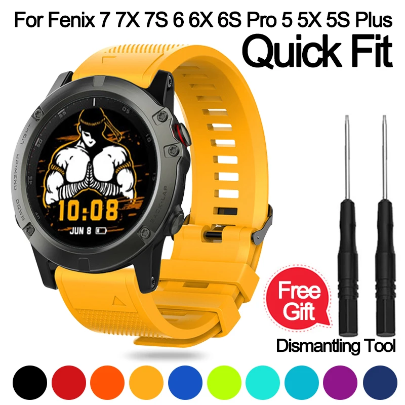 Ремешок быстросъемный для Garmin Fenix 3 5 5X 5S Plus 6 6X 6S Pro 7 7S 7X 935 26 мм 22 20 | Электроника