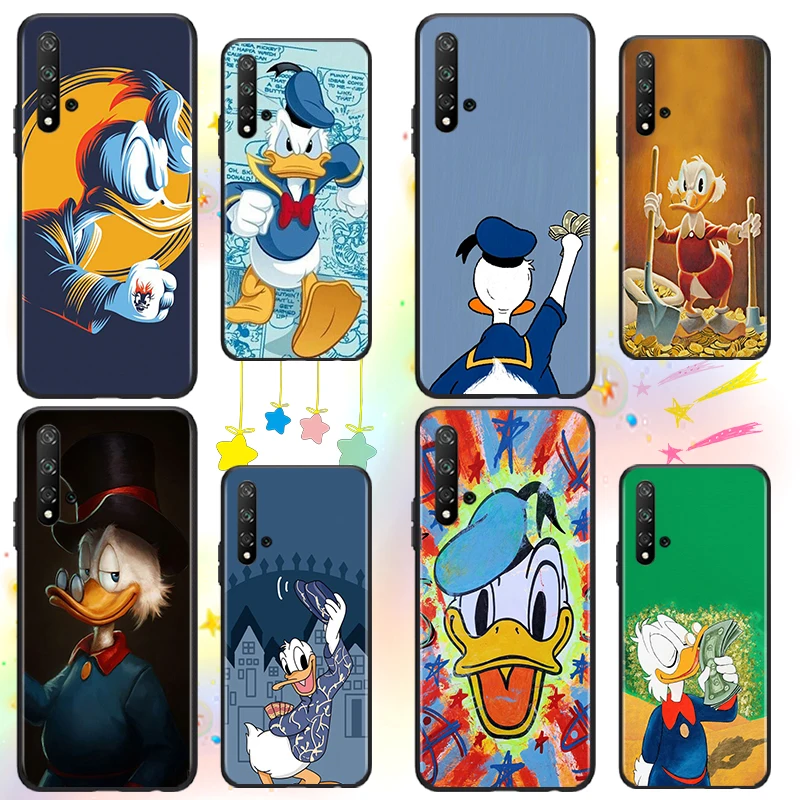 

Good looking Donald Duck For Huawei Honor 60 50 X30 30i 20 10 10i 10X 9X 9S 9C 9 8X 8A lite Pro SE Black luxury Soft Phone Case