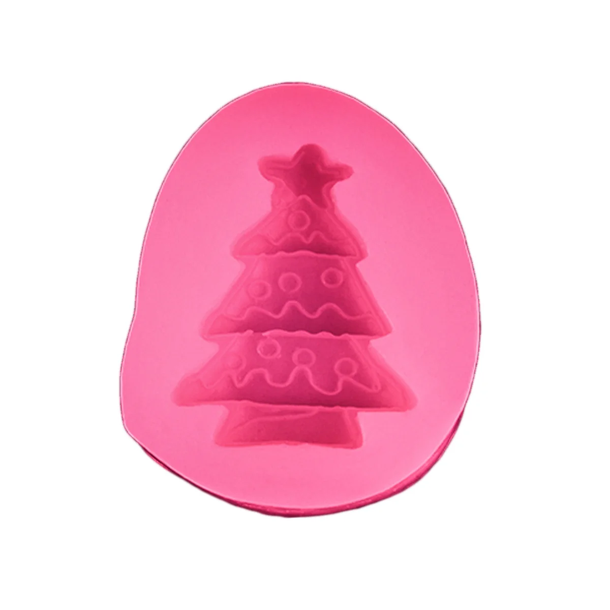 

1PC Christmas Tree Cupcake Oval Shaped Fondant for Candy Shop Bakery ( )