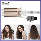 Щипцы для завивки волос CkeyiN, керамические, тройные, электрические