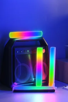 RGB LED Light Bars Music Sound Control Pickup Rhythm Ambient Lamp for Gaming Room Decor Car Desktop Induction Creative Led Pick 3