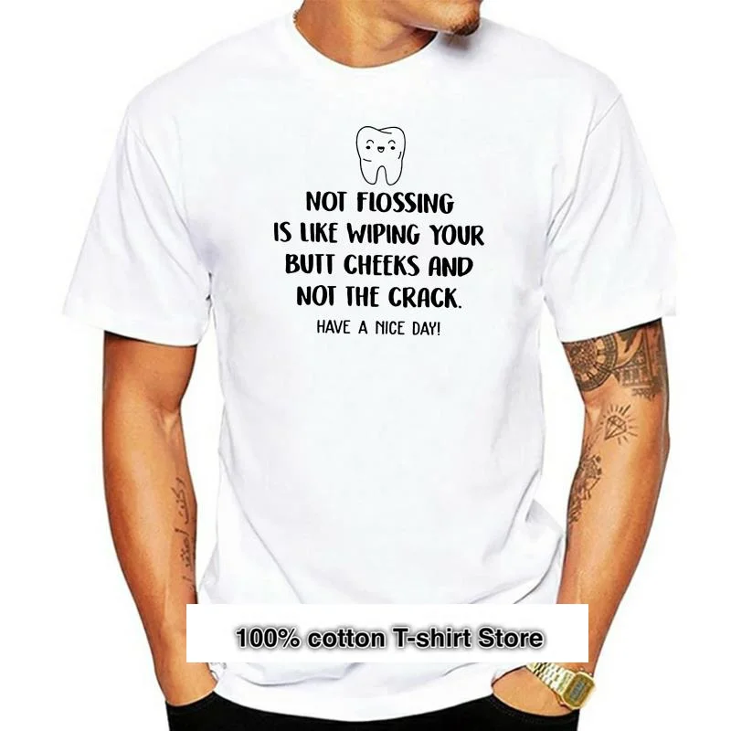 

Camiseta sin hilo dental, es como limpiar el trasero, mejillas y no grietas