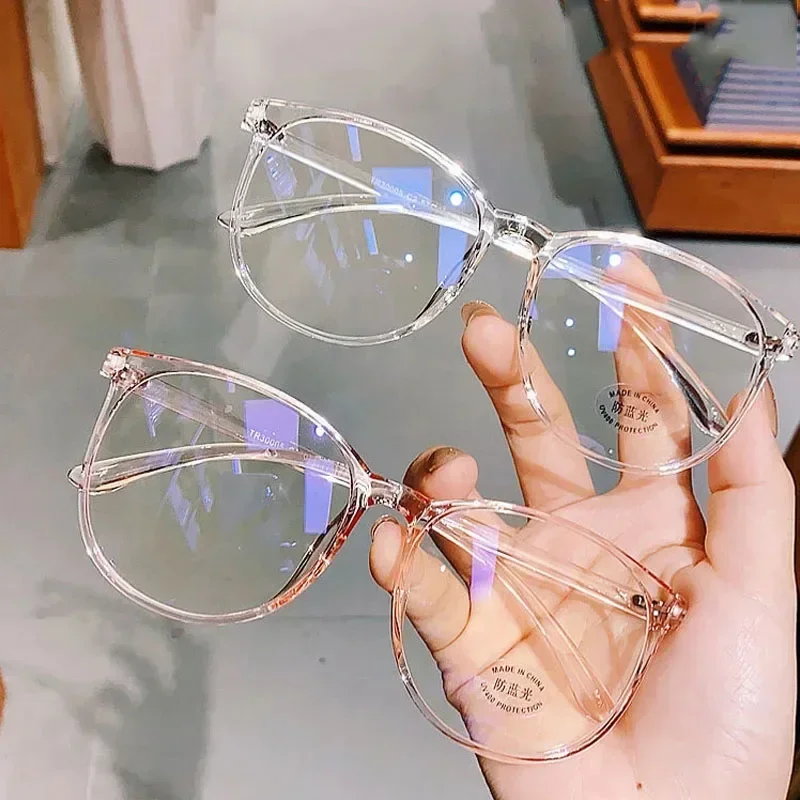 Корейские модные очки с защитой от синего света для мужчин и женщин прозрачная