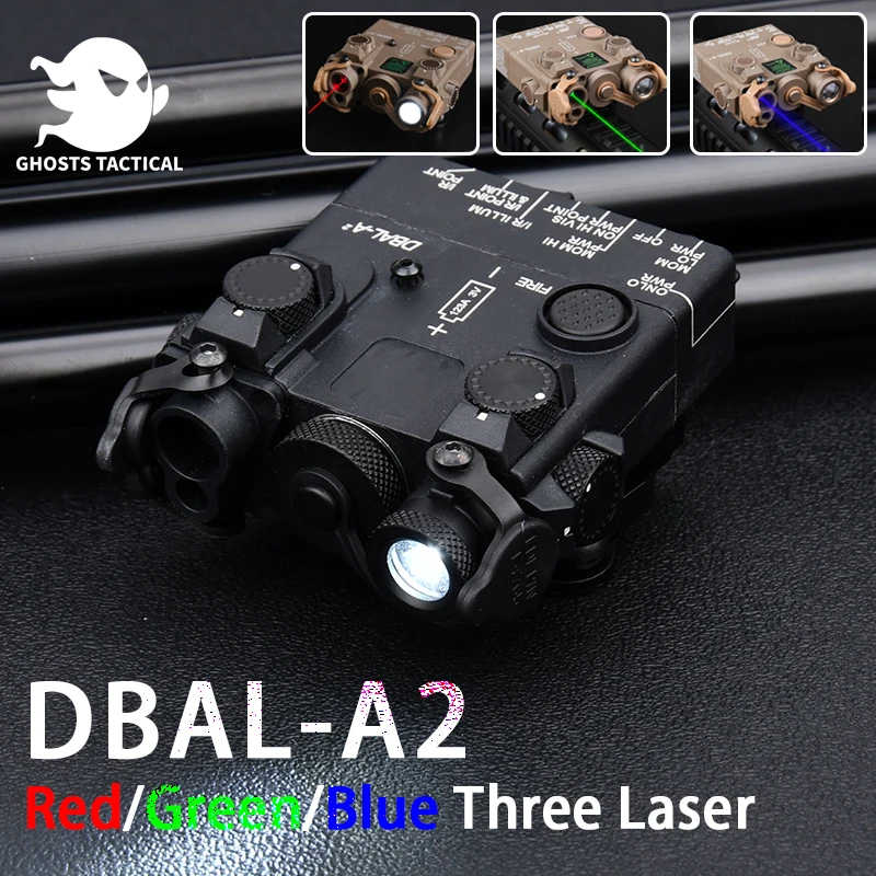 Tactical DBAL-A2 WADSN High Power Green Laser IR Sight Airsoft Dbal PEQ15 Full Metal Illuminator Weaponlight Strobe PEQ Hunting