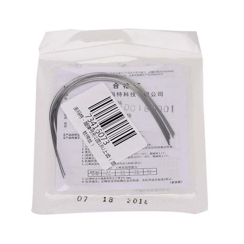 Стоматология Ортодонтические нити Суперэластичный нитинол круглый (диаметр)