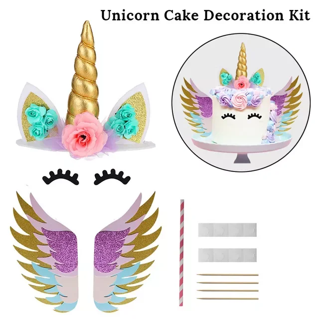 

Unicorn Birthday Cake Topper Girl 1st Birthday Party Decorations Kids Baby Shower Wedding Favors Unicorn Theme Party