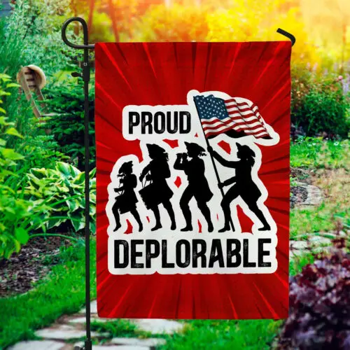 Гордый разлагаемый флаг и гордый садовый американского флага