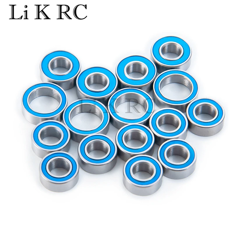 

16PCS Rubber Sealed Ball Bearing Kit For Tamiya TT02 TT-02 TT02D TT-02D 1/10 RC Car Upgrade Parts Accessories