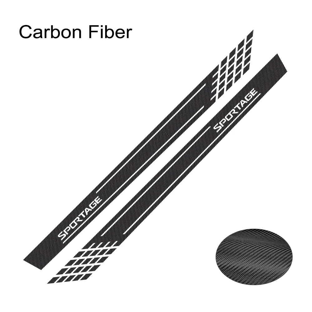 

Наклейки на автомобильные двери и боковые юбки, 2 шт., наклейки для Kia Sportage 3 4 QL, автомобильные аксессуары, декоративные виниловые пленки, наклейки