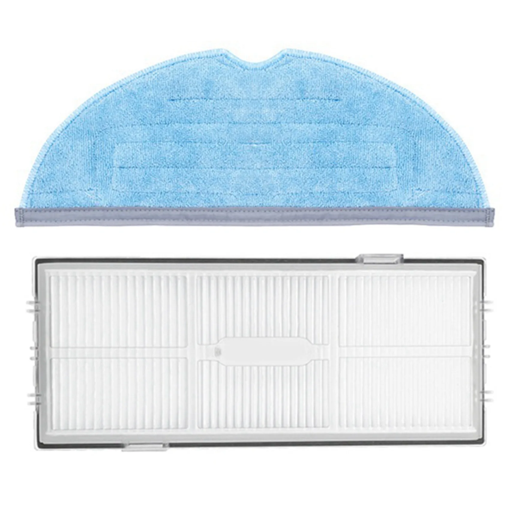 

2 Set Vacuum Cleaner Parts: 1 Set Filter Detachable Main Brush Mop Cloth Side Brush & 1 Set Main Brush Mop Cloth