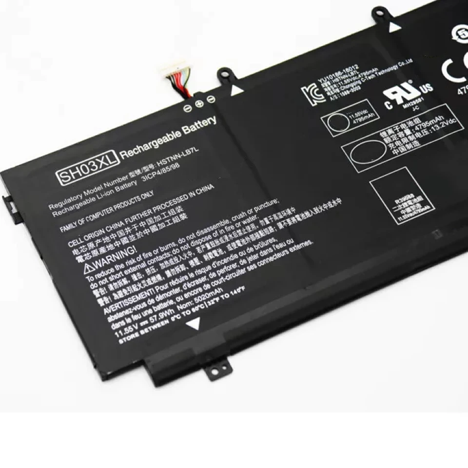 SH03XL 11 55 В 5020 мАч 57 9 Втч Аккумулятор для ноутбука HP Spectre x360 13-w000 859356 -855 859026 -421