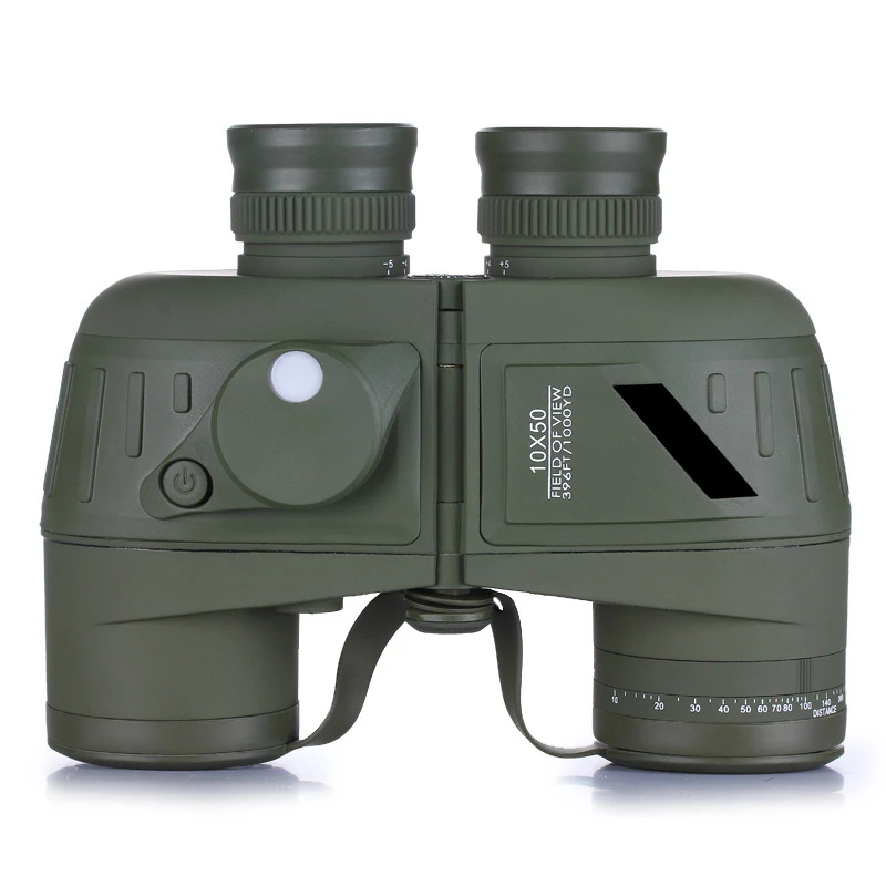 

Waterproof 10X50 Marine Binoculars With Rangefinder Compass For Hunting Boating Bird Watching Nitrogen Floating Telescope