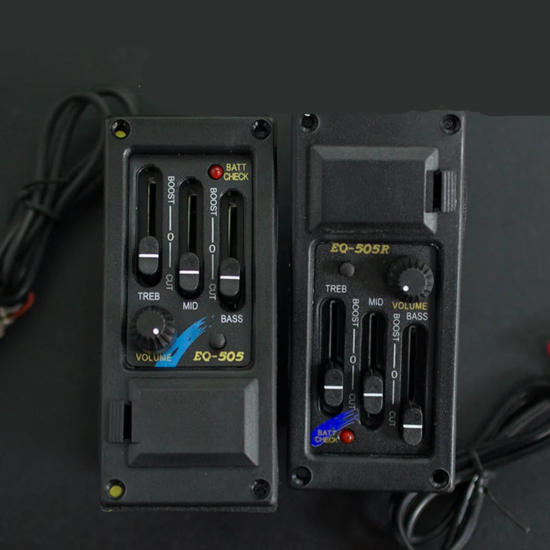

EQ-505R звукосниматель акустической гитары 3-полосный предусилитель усилитель эквалайзер пьезо звукосниматель аксессуары для гитары