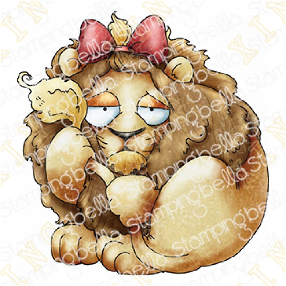 Oddball Oz Cowardly Lion 2023 New Arrival Clear Stamps Metal Cutting Dies Sets for Diy Craft Making Greeting Card Scrapbooking