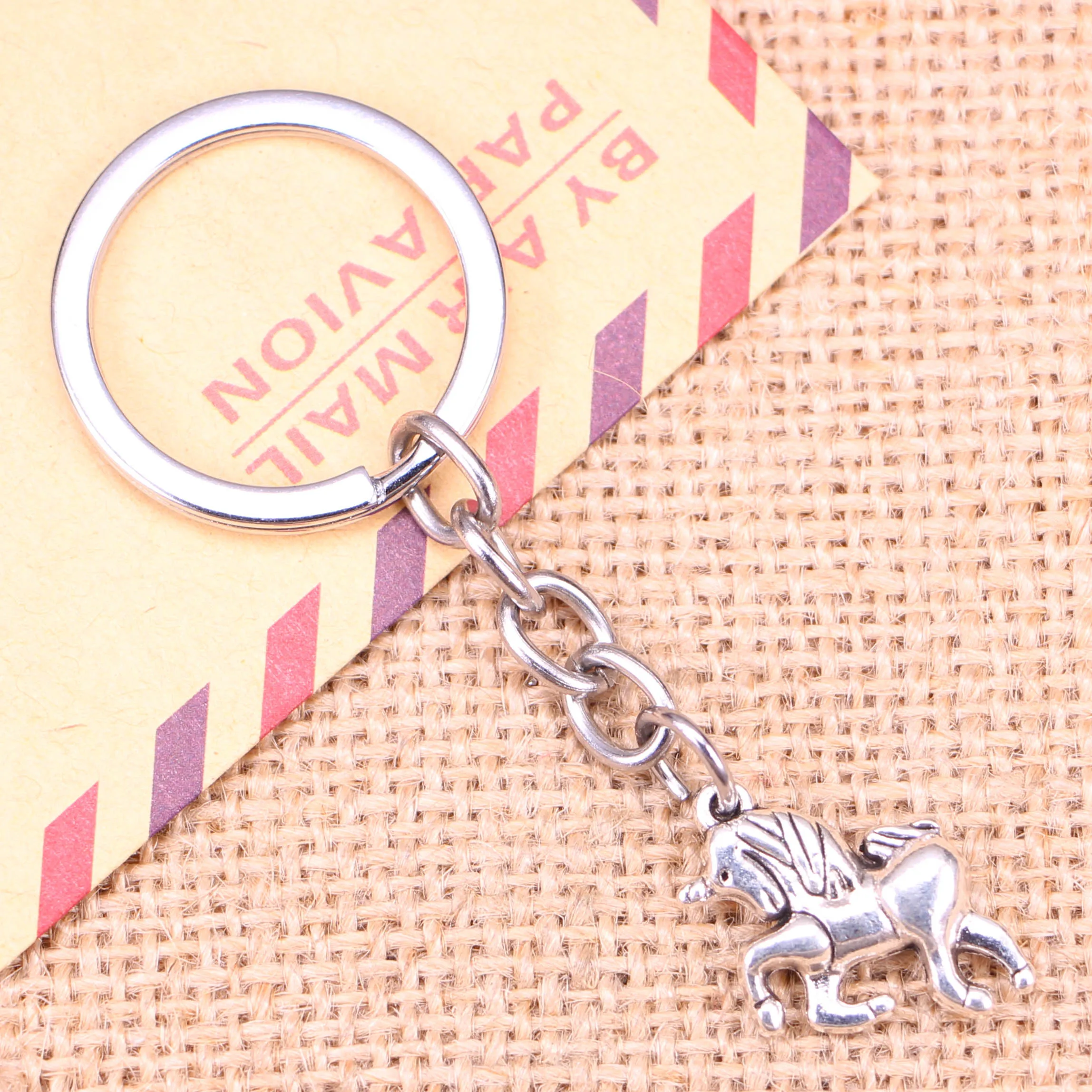 

Новинка, модный брелок для ключей 20 шт., 19x16 мм, подвески в виде лошади, единорога, мужские украшения «сделай сам», брелок для автомобильных кл...