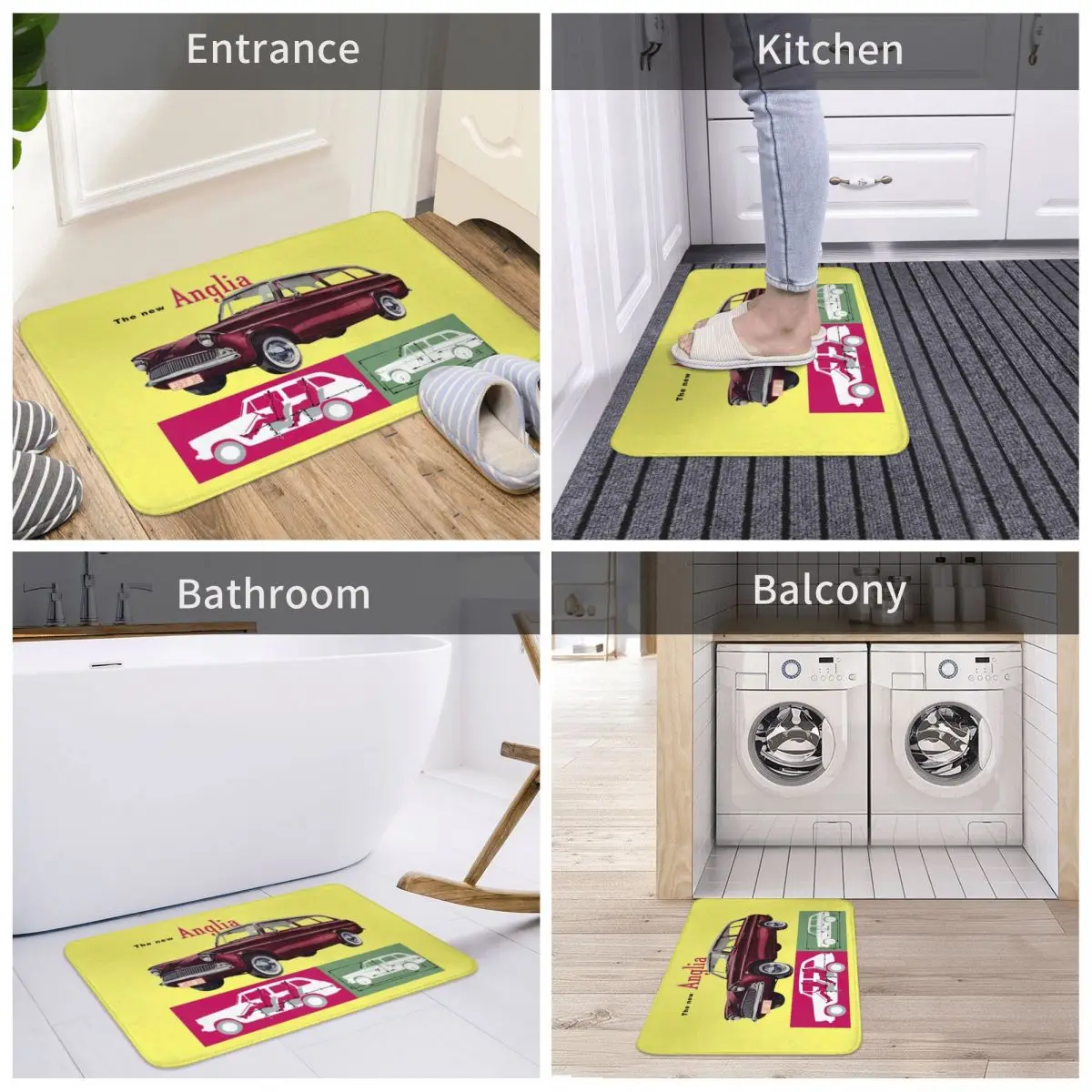 

Jibaku Shounen Hanako-kun Bath Door Mat Jdms Car Rug Carpet Decor Entrance Living Room Home Kitchen Bathroom Non-slip Balcony