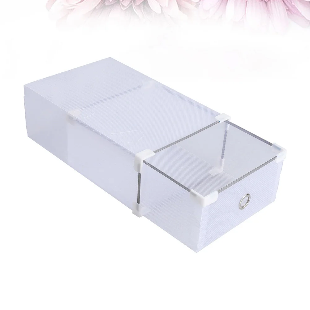 

6PCS Stackable Shoe Storage Box Shoe Organizer Foldable Sneaker Box Container with Lids Cabinet Organizer for Under bed Closet