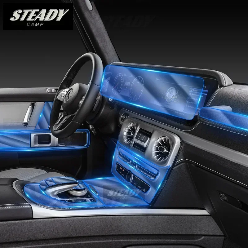 Для Mercedes Benz G-Class W463 G350 G500 G63 2019-2023 центральная консоль автомобиля прозрачный ТПУ