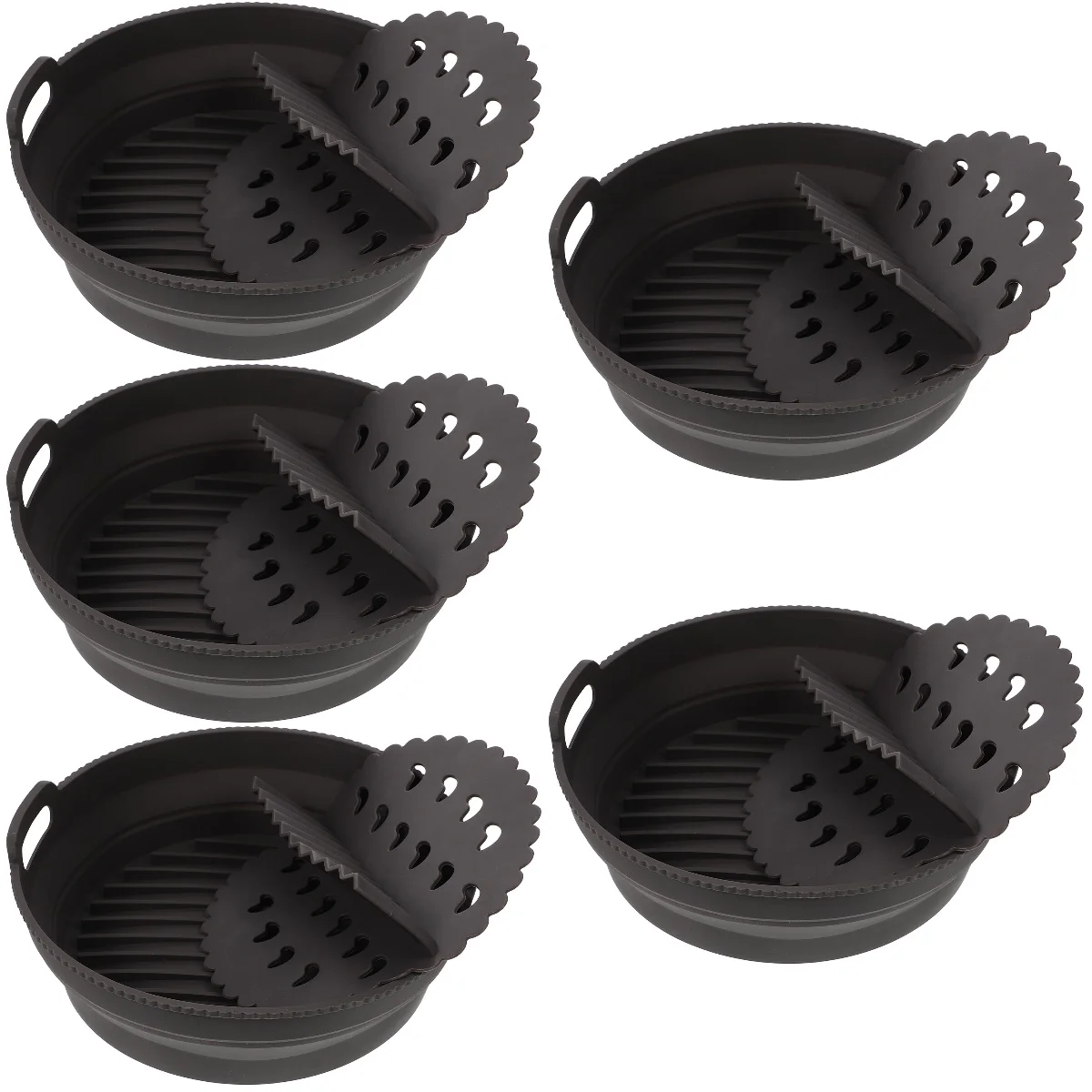 

5 Sets Fryer Liner Oven Microwave Silicone Silicone Pot For Air Fryer for Home Cooking Air Fryer Kitchen