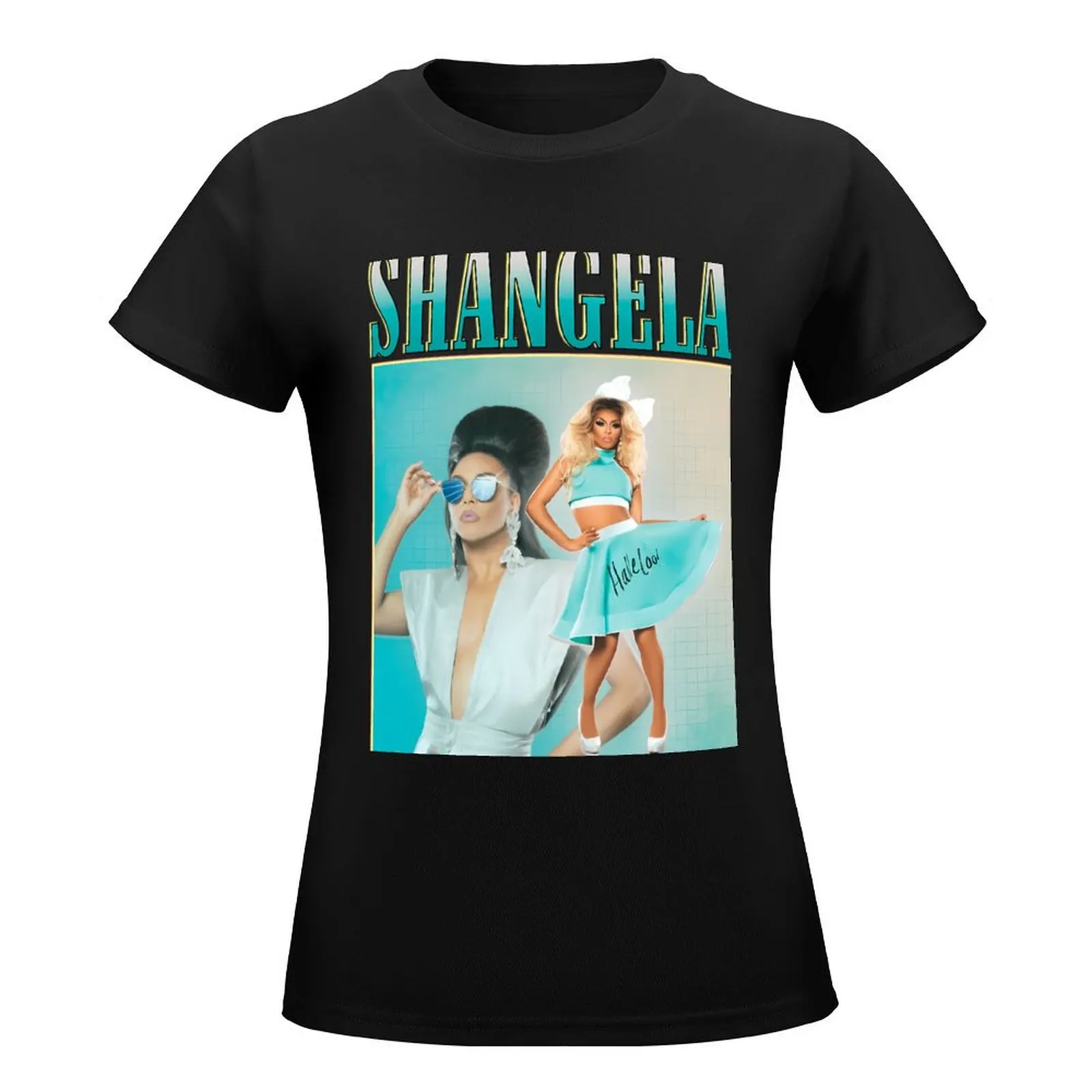 Shangela винтажная Ретро футболка с принтом животных для аниме одежда облегающие