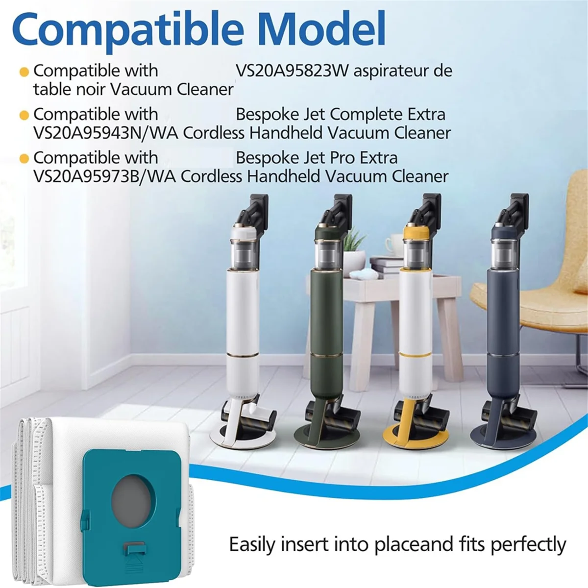 8-упаковка VCA-ADB952 совместимый с дополнительным ручным пылесосом Samsung Bespoke Jet Pro