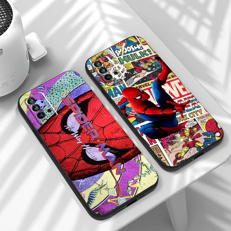

Marvel's Spider-Man Phone Cases For Xiaomi Redmi Note 8 9 Pro Note 9S 8T Coque Luxury Ultra Funda Smartphone Soft Shell