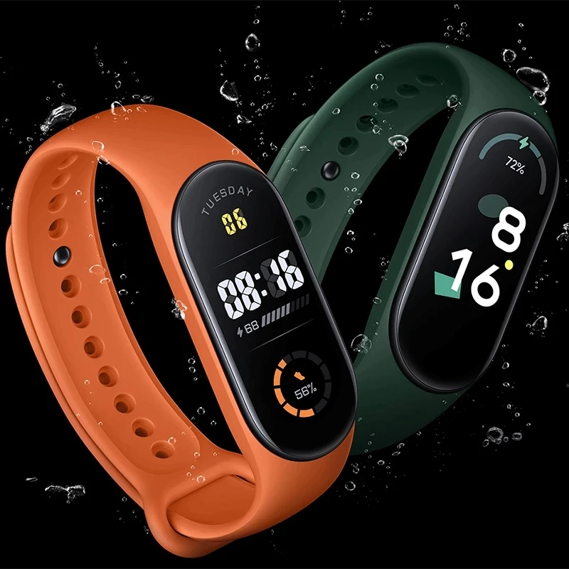 Смарт-браслет Xiaomi Mi Band 7 водонепроницаемый фитнес-трекер с AMOLED экраном 6 цветов