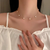 14k gold freshwater pearls choker necklace for women simple natural pearl choker necklace 2022 trend fashion elegant jewelry