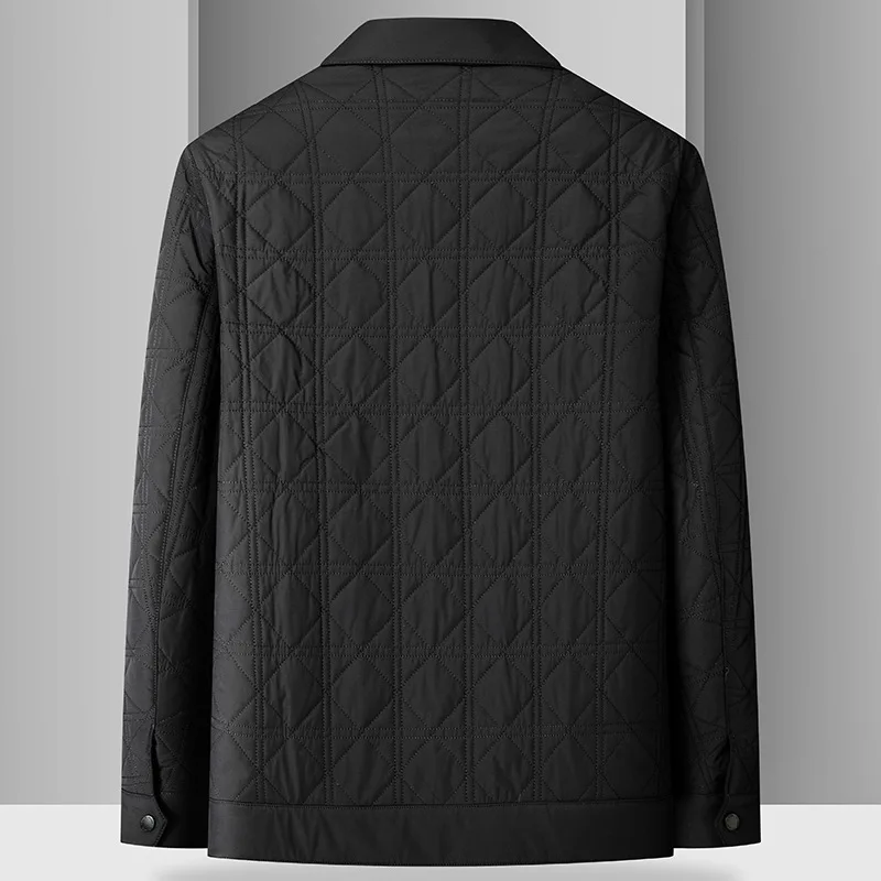 Новое поступление большая зимняя мужская тонкая хлопковая куртка с лацканами