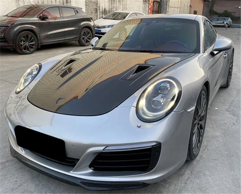 Для Porsche 911 991 991.1 991.2 2012-2018 передний бампер из настоящего углеродного волокна капот