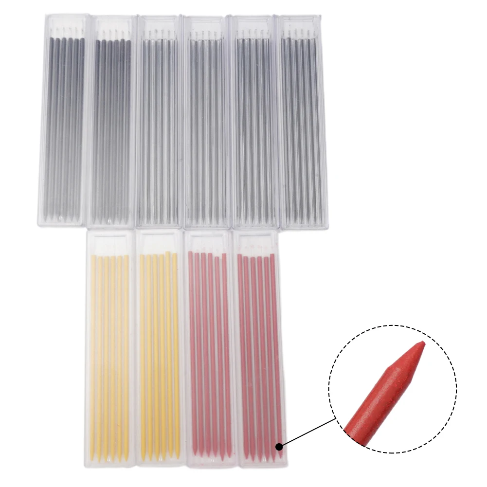 Refill Replace Hole Mechanical Refill Pencil Marker Marking Graphite + Clay Woodworking Tools