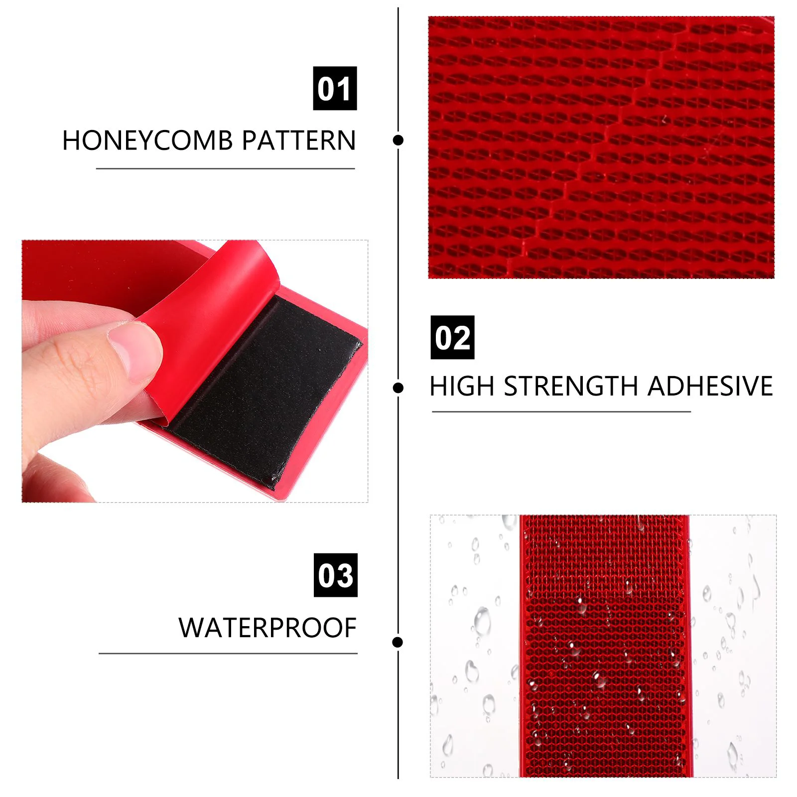 

10 Pcs Reflector Professional Sticker Decor Supplies for Truck