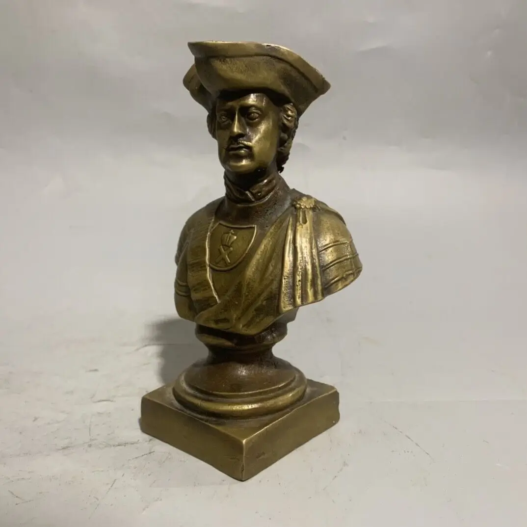 

15 cm China Brass Peter the great Statue Bronze man Statue sculpture