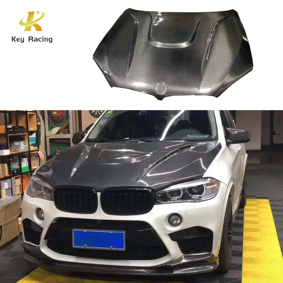 BMW X5 X6 F15 F16 углеродное волокно HM Стиль передняя крышка капота для капот двигателя