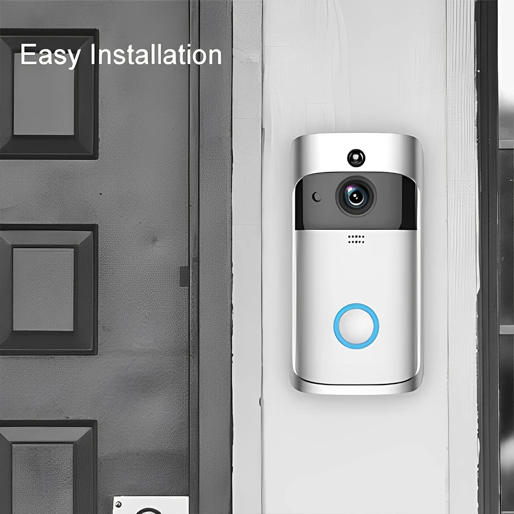 

Video Door Bell High-definition Doorbell Waterproof Camera Viewer Phone Intercom with PIR Motions Detection Type 2