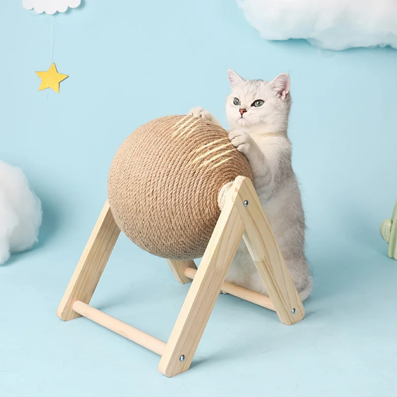 Кошачьи игрушки Интерактивная кошачья кожа кошка сизальная веревка мяч лапы для