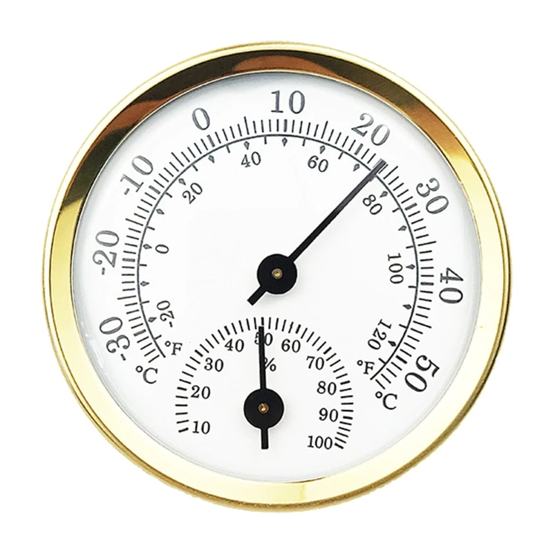 

Легкий металлический циферблат, термометр для сауны, гигрометр, комнатный гигрометр, термометр для погоды, Золотой/смешанные цвета
