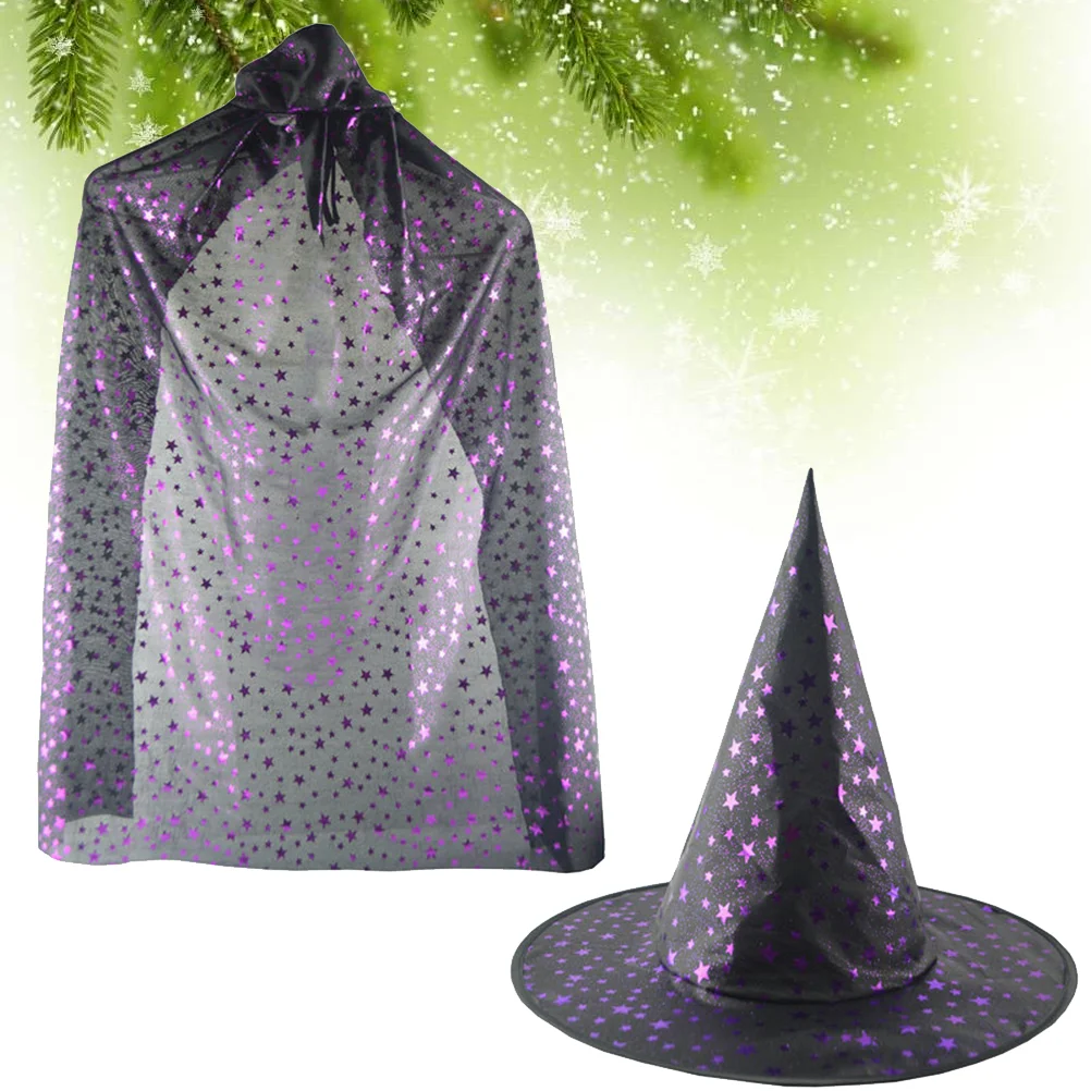 

Party Witch Costume Cloak with Hat Set Witch Cape Witch Cloak Costume Set